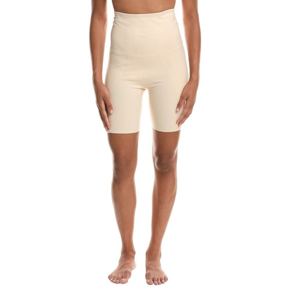 Rene Ruiz Womens High-Rise Shaper Short, Beige